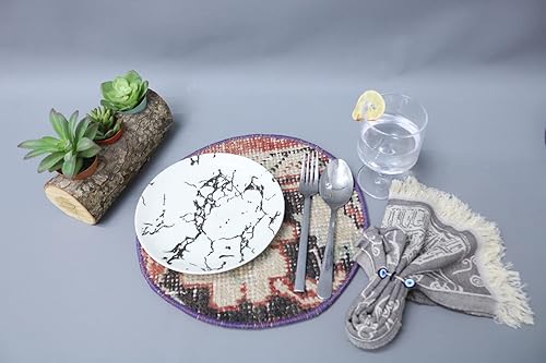 Miniatura 5 de Mesa, Kilim Supla, almohadilla para taza de café, azul Supla, posavasos para alfombra, placa base rústica, almohadilla al por mayor, almohadilla