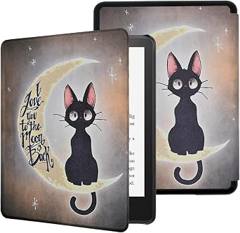 Case Fits 6" All-New Kindle 11th Generation-2024/2022 Release, Lightweight Shell Cover with Auto Wake/Sleep for Kindle 2024/2022 11th Gen e-Reader, Cute Cat