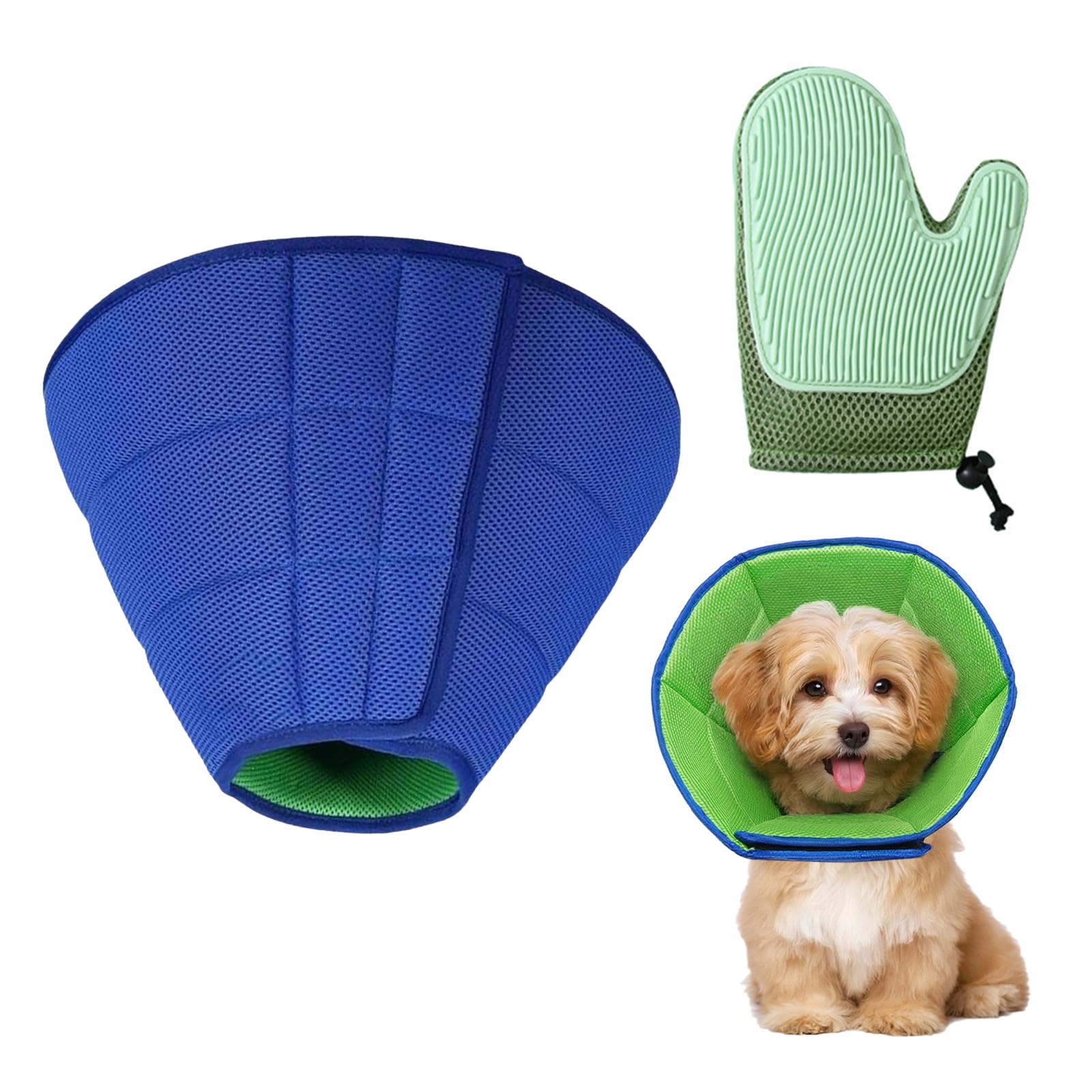 Dog Cone Collar, Adjustable Head Cone for Dogs Prevent Licking Dog Cones After Surgery Soft