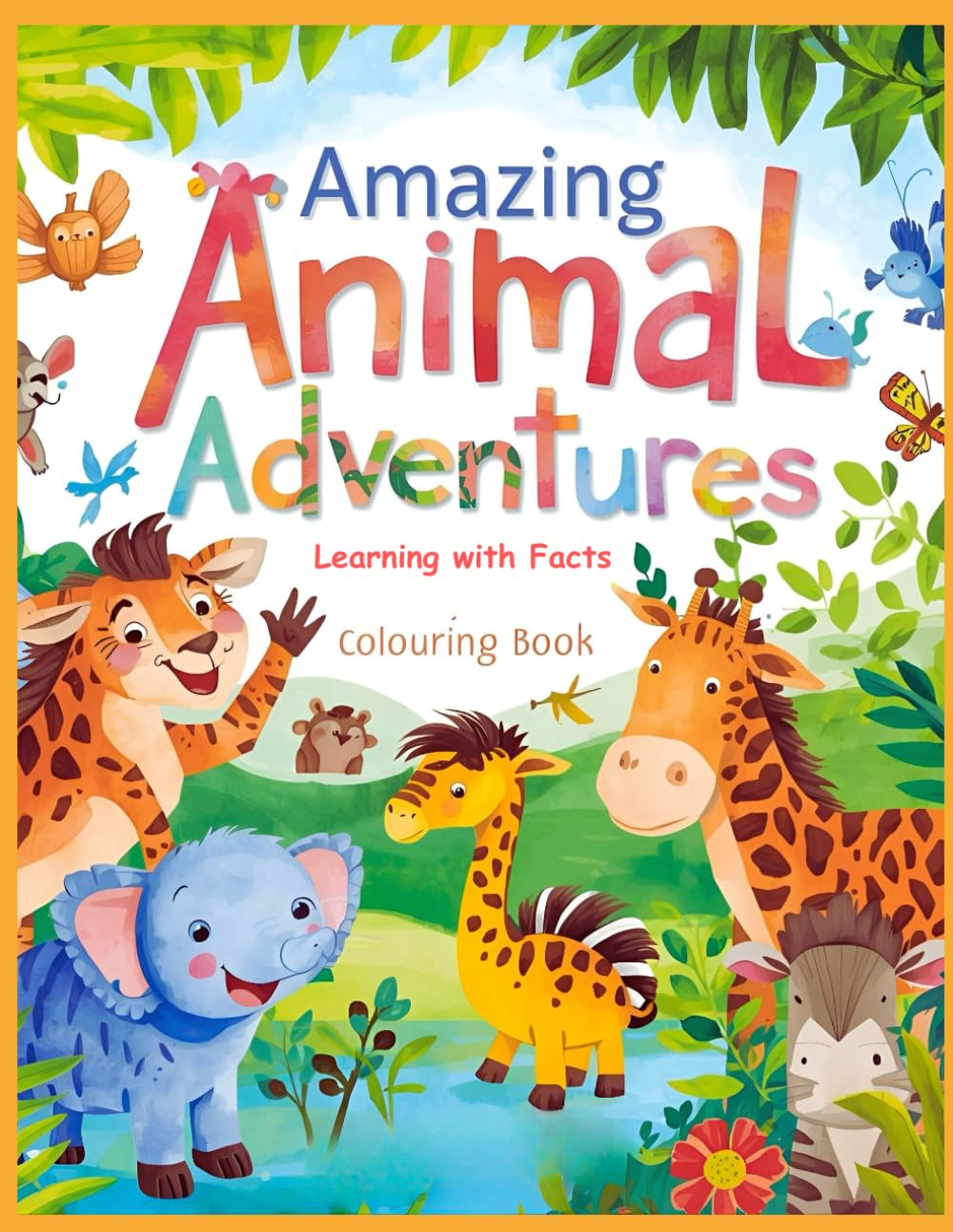 AMAZING ANIMAL ADVENTURES Colouring book: Learning with Facts