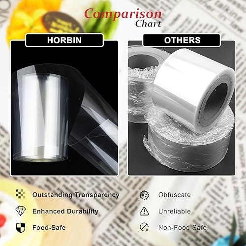 Miniatura 6 de Horbin Collar para tartas  4 x 394 pulgadas1 rollo transparente de acetato para tarta, hojas profesionales de acetato para hornear, envoltura