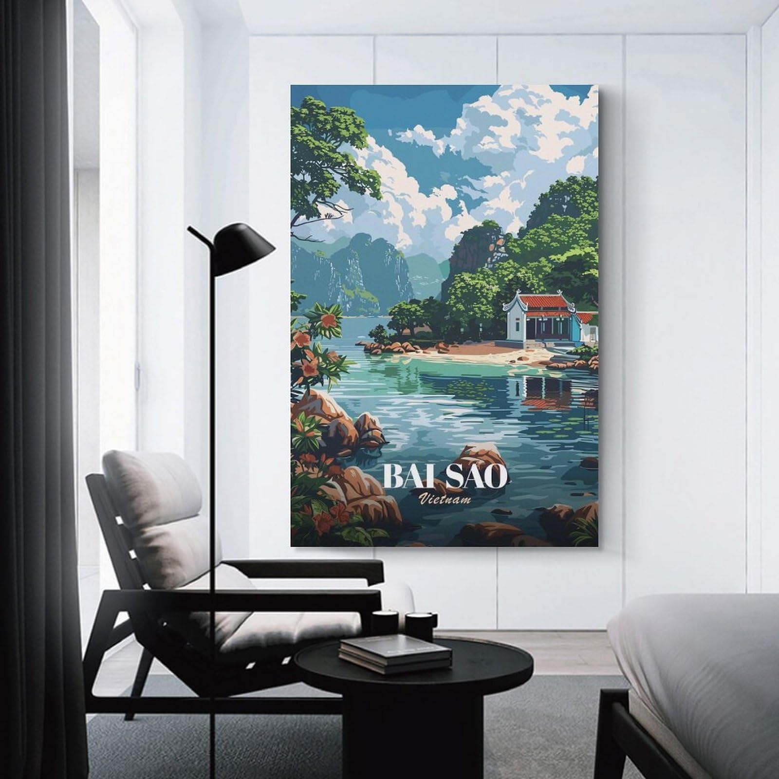 Junmoney Unframe-Style-19 Bai Sao, Vietnam - Coastal Landscape Art Decorative Canvas Print, 24X36inch(60X90cm), For Contemporary Homes, Apartments Or Offices, Home Artwork For Modern Interiors