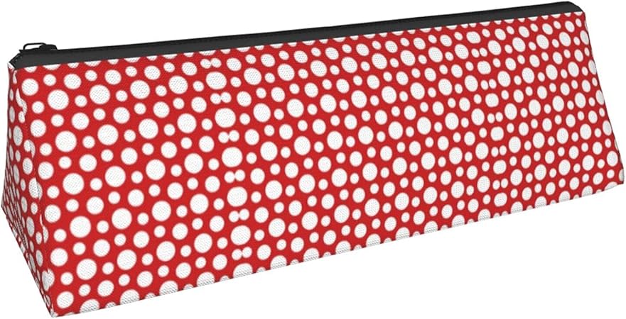Amazon 白い点 丸 赤 ペンケース 文具バッグ 筆箱 三角ペンポーチ 防水 ペン箱 大容量 多機能 軽量 三角形 収納ケース 文房具収納 小学生 中学生 高校生 社会人用 化粧袋 コイン 財布 男の子 女の子 事務用品 ペンケース 文房具 オフィス用品