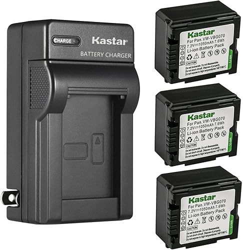 Miniatura 8 de Kastar Reemplazo del cargador de batería de pared de CA para Panasonic VW-VBG070, VW-VBG070A, VW-VBG070-K, VW-VBG070PPK, VW-VBG130, VW-VBG130-K,