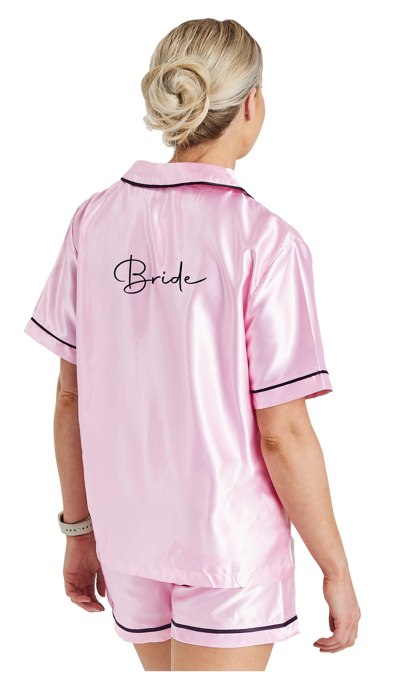 Jjlc Women's - Bride Girls Hen Party Wedding Bride Bridesmaid Satin Short Pyjamas (, 20-22)