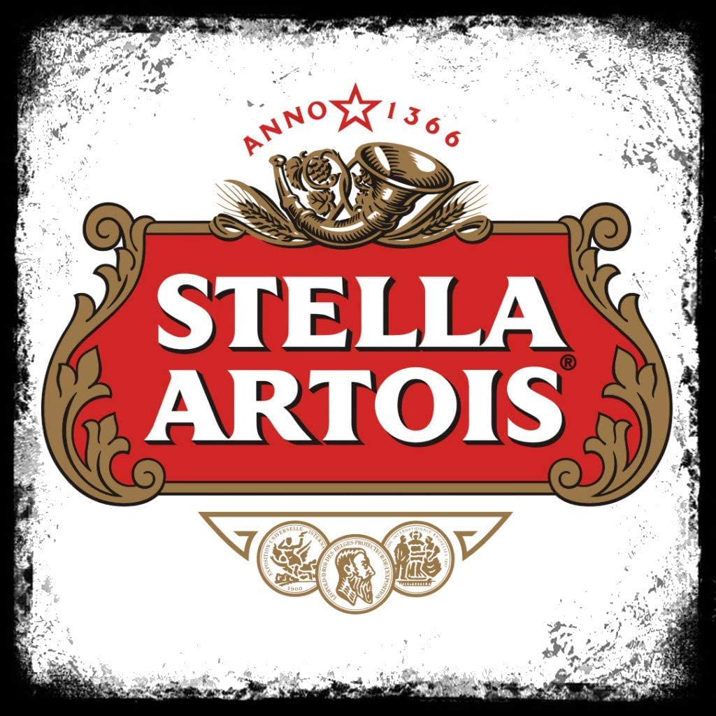 Top Banana Gifts Stella - Vintage Retro Advertising Wall Tin Plaque Large Square 20X20cm Pub Shed Bar Man Cave Home Bedroom Office Kitchen Gift Metal Sign