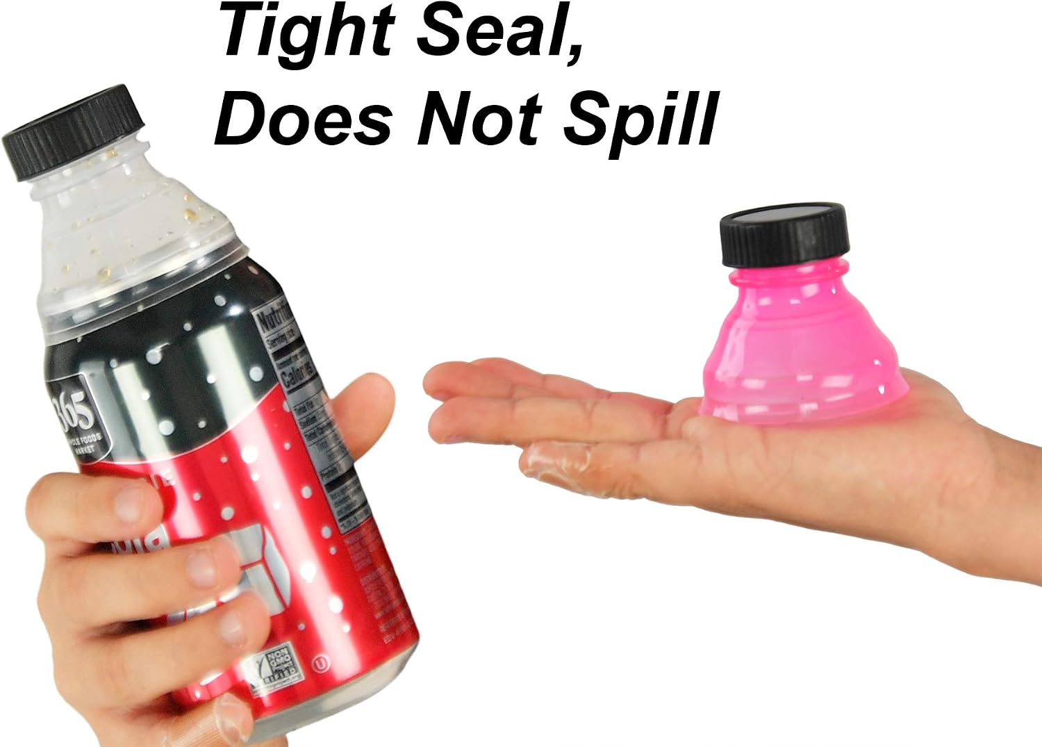 HOME-X Plastic Soda Can Cap, Reusable Soda Can Drink Lids, Colorful Covers for Soft Drinks, 2 ¼" Diameter x 2 ¼ “ H, Set of 6, Multi Colors