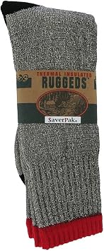 $averPak Ruggeds Cotton Blend Thermal Socks Made with Pride in USA