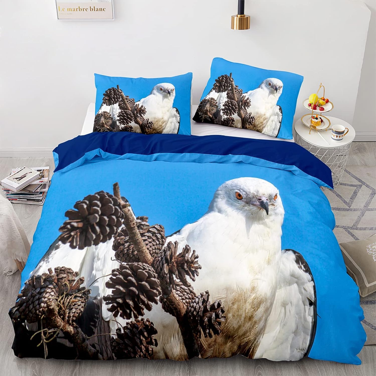 Housse de couette aigle 200x200 pour transformer votre chambre avec une parure de lit animaux 3D