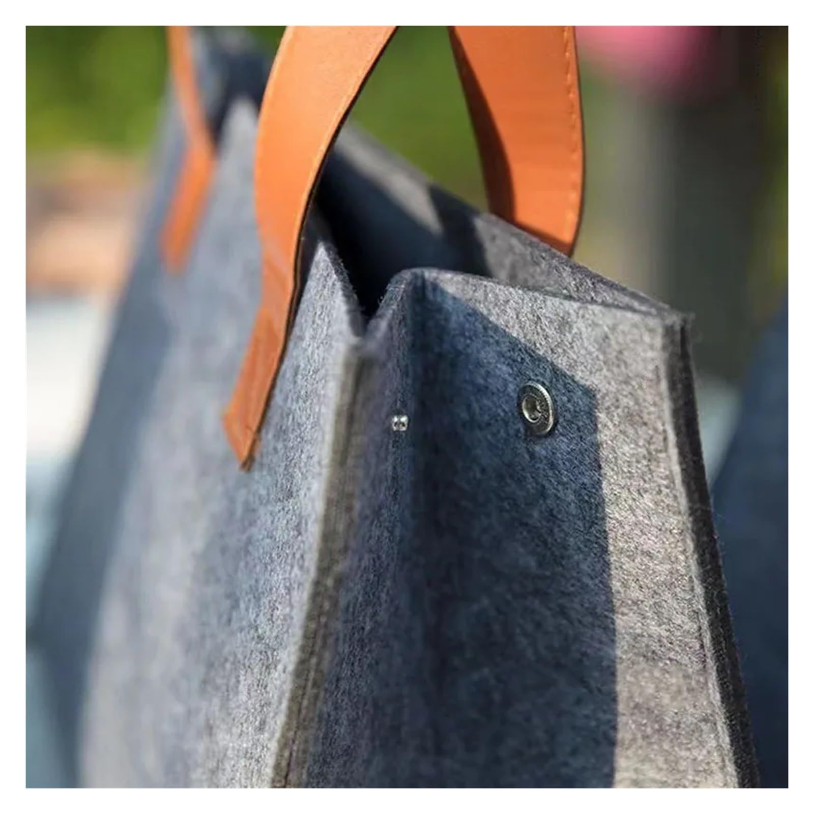 Damen-Einkaufstasche Aus Filz, Grau, Tragbare Einkaufstasche, Damen-Schultertasche, Laptop-Tasche, Organizer, Große Kapazität, Handtaschen Für Outdoor Trips, Picknick