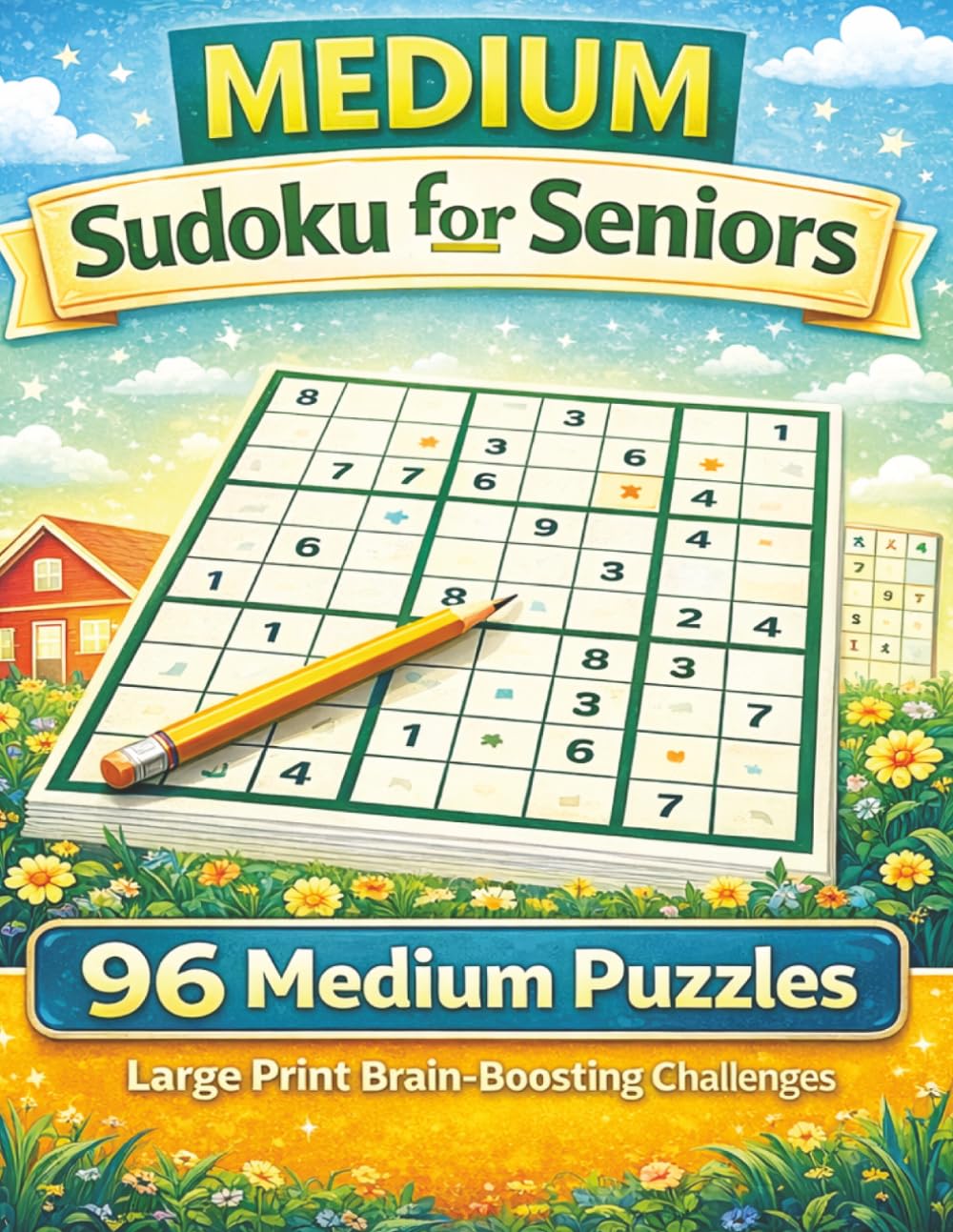 Medium Sudoku for Seniors: 96 Medium Puzzles Brain-Boosting Challenges