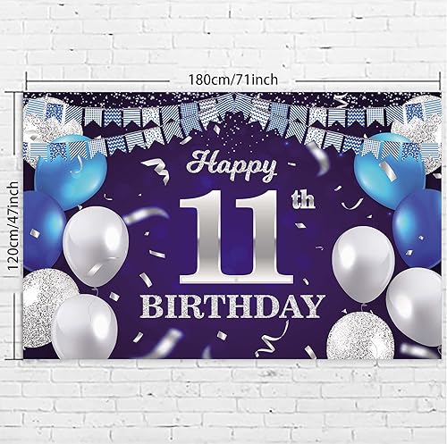 Vista 96 de Cartel de feliz cumpleaños número 31, globos azul marino, bandera de confeti a rayas, puntos de luz, saludos a 31 años, decoración temática