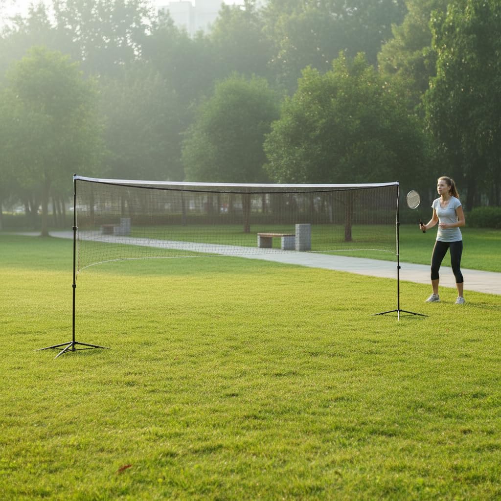 Amagogo Rete da Badminton Portatile Pieghevole in Lega di Alluminio Leggera E Stabile con Assemblaggio Veloce Adatta per Feste Eventi Sportivi Tempo Libero Ovunque