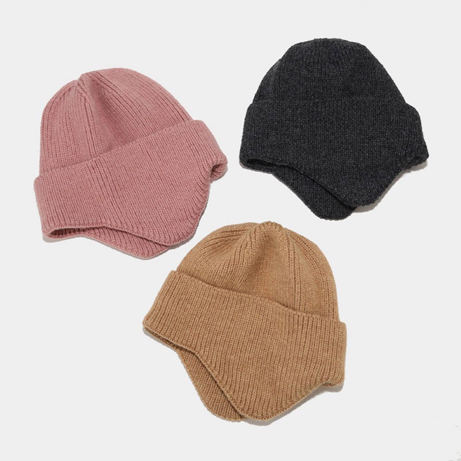 Czapka beanie, męska czapka damska, zimowa, ciepła czapka z dzianiny, miękka czapka z dżerseju, czapka zimowa, lekka czapka do biegania, na kemping, prezent dla kobiet i mężczyzn, biały, jeden rozmiar