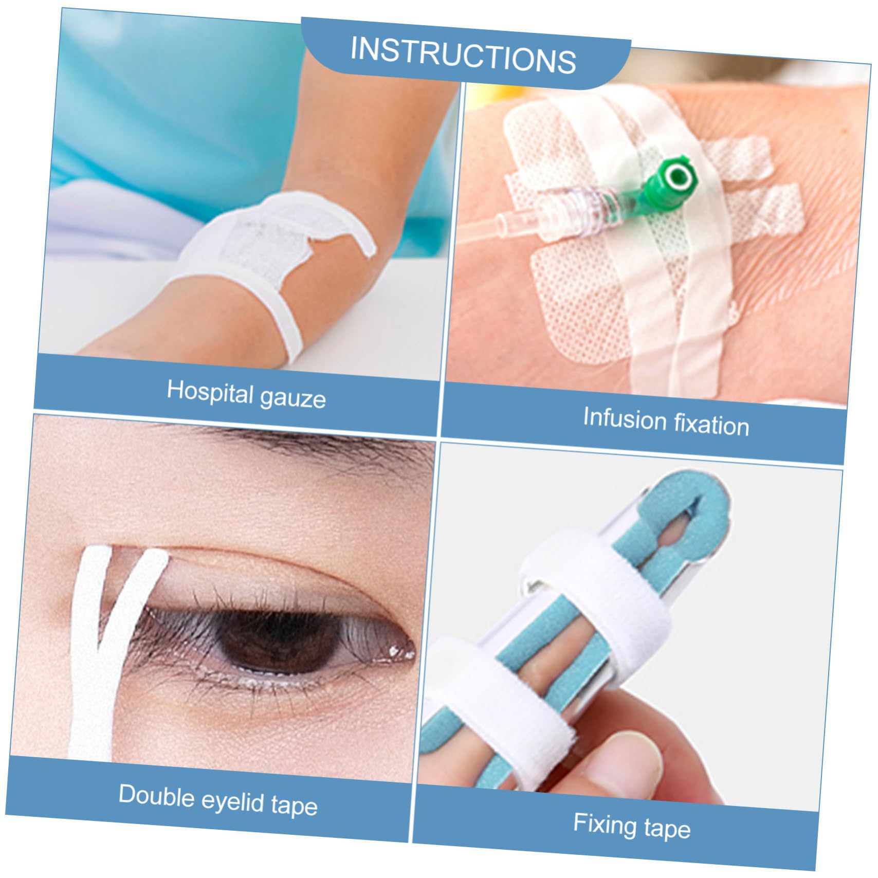 SEWOART 12 Rolls Medical Tape Paper Adhesive Tape Tape Emergency White Gaffer Tape Cohesive