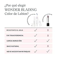 Vista 8 de Wonderskin Wonder Blading Mancha de Labios Todo el Día Mascarilla Despegable y Kit Revelador - Tinte de Labios Nude Duradero e Impermeable, Kit