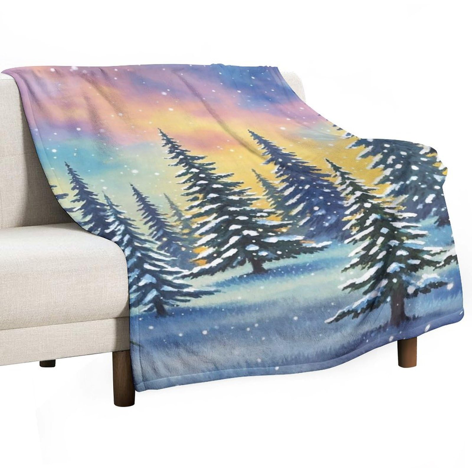 Couverture en flanelle nébuleuse colorée pour soirées canapé et camping toutes saisons
