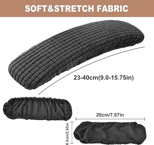 Vista 20 de SARAFLORA Funda para silla de oficina, elástica, resistente a las manchas, de elastano, para silla de computadora, para sillas de escritorio, brazo