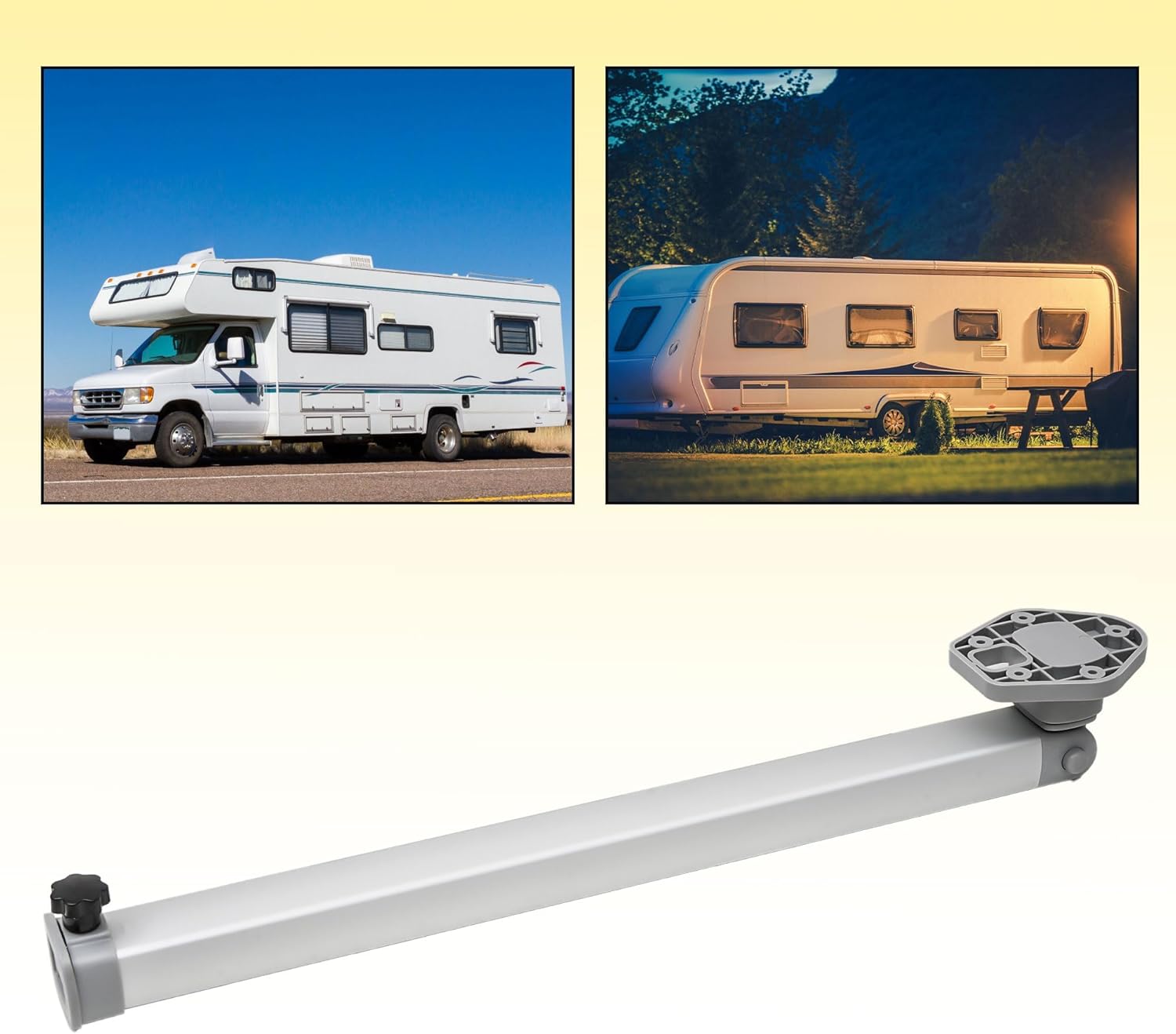 MYOYAY RV Folding Table Legs, Adjustable RV Table Leg, 21.3-36.6in/540-930mm Aluminum Alloy Telescopic Base Leg for RV Boat Yacht