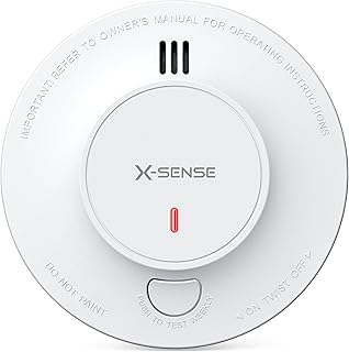 X-Sense Smart WLAN-Rauchmelder Feuermelder mit 10-Jahres-Batterie (ohne Basisstation), photoelektrischer vernetzbarer Funk-Brandmelder, kompatibel mit SBS50 Basisstation, SD19-MN, 1 Stück