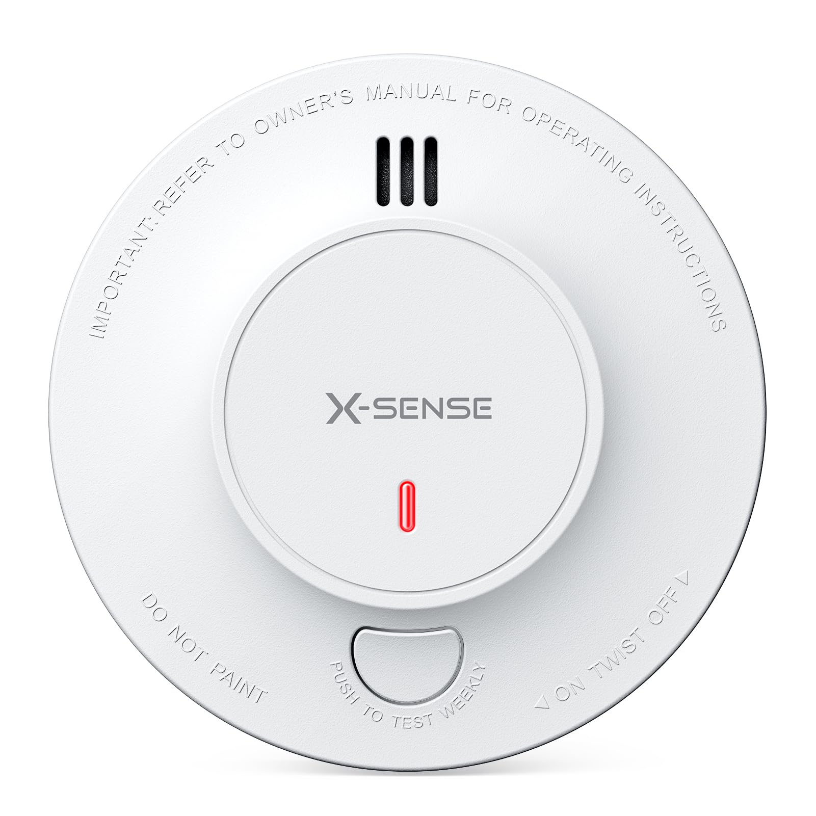 X-Sense Smoke Alarm for Home, Base Station SBS50 Required, 10-Year Battery Fire Alarm Compatible with X-SENSE Home Security App, SD19-MN, 1-Pack