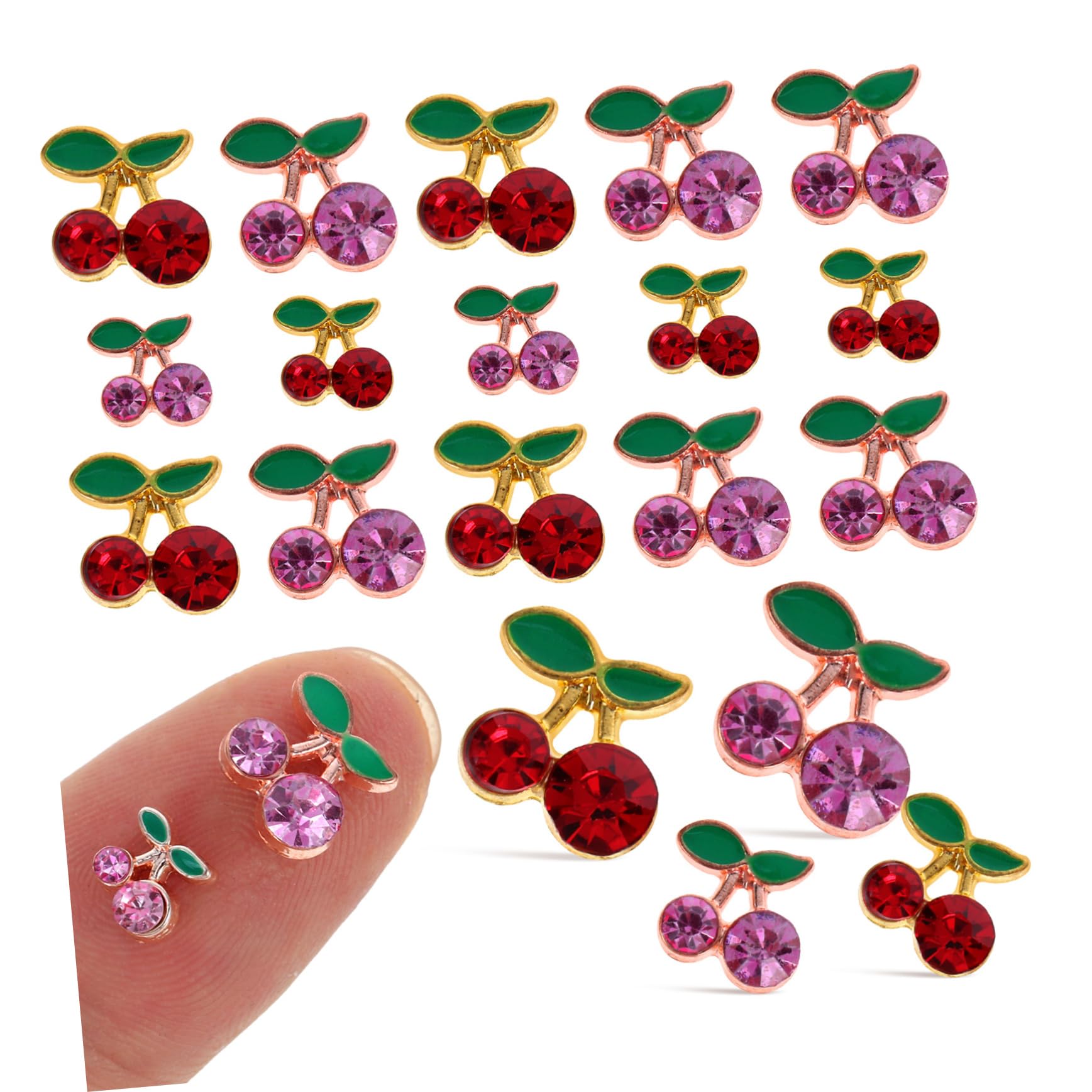 Healvian 160pezzi Decorazioni Per Unghie Forma Di Strass Rossi Per Nail Art Creativa e Elegantper Manicure e Feste