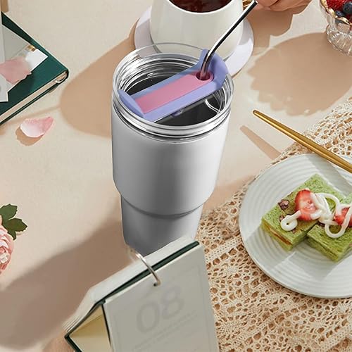 Miniatura 6 de senyouth 2 tapas de vaso para Stanley Cup, tapas de repuesto a prueba de derrames para vaso Stanley, tapas resistentes a salpicaduras para vasos de