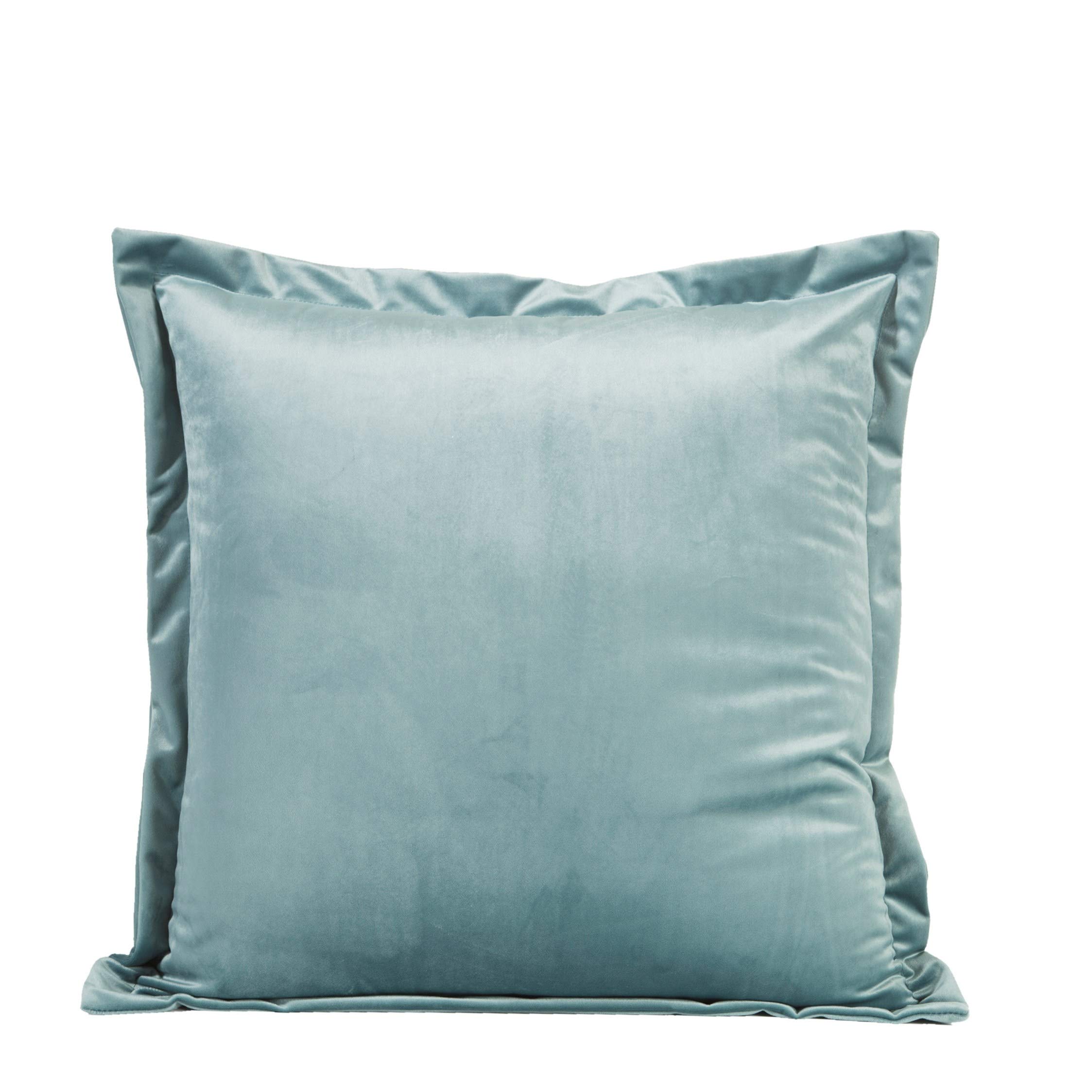 Eurofirany Federe Per Cuscino 45x45 Cm In Velluto Morbido, Verde Mare - Set Da 2, Eleganti Per Divano E Letto, Tessuto Liscio E Piacevole