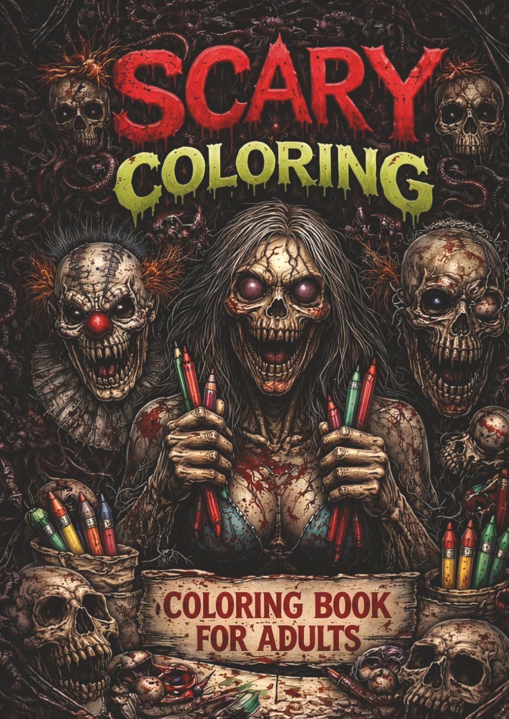 Scary coloring - coloring book for adults