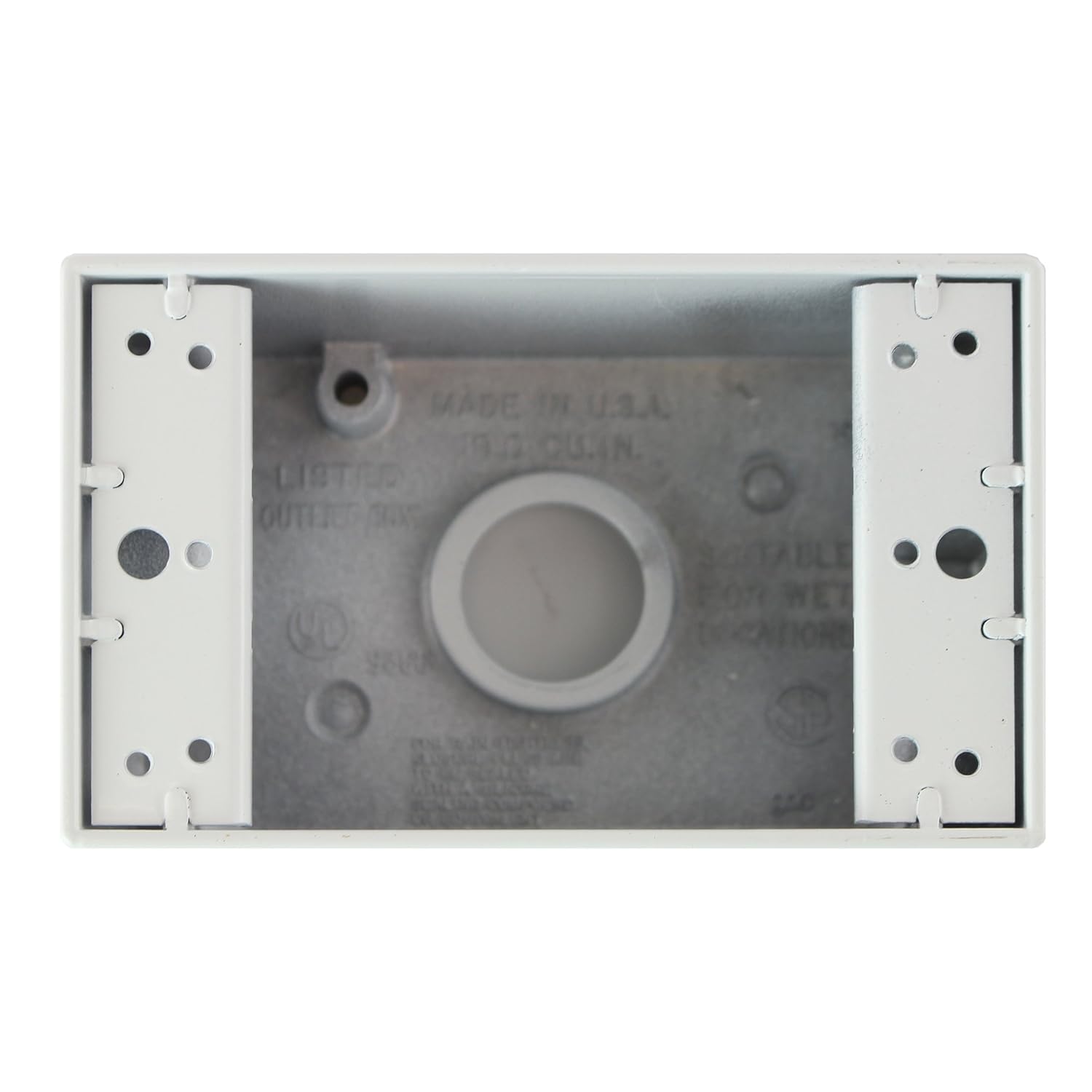 Pass & Seymour WPB34-W Weatherproof Electrical Box, (4) 3/4" Holes, White