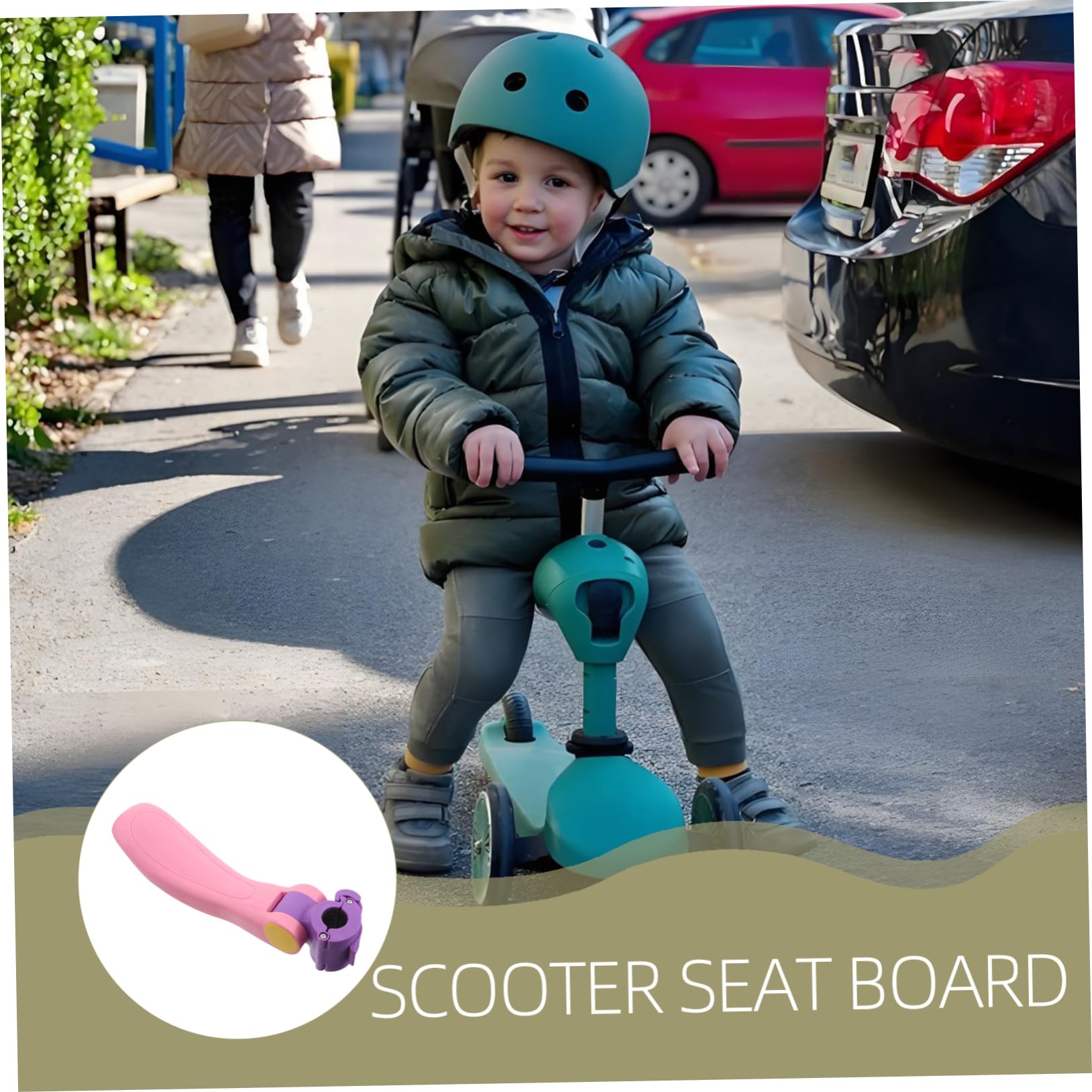 SUPVOX Siège de Trottinette pour Garçon et Filles Détachable en Plastique Portable, Accessoire pour Trottinette Outdoor et Travel, Selle Rose Confortable et Pratique Couleur Aléatoire