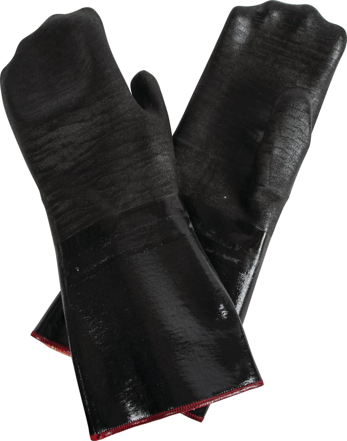 San Jamar 6786RMT Neoprene Rubber Fryer Temperature Protection Oven Mitt, 16" Length, X-Large