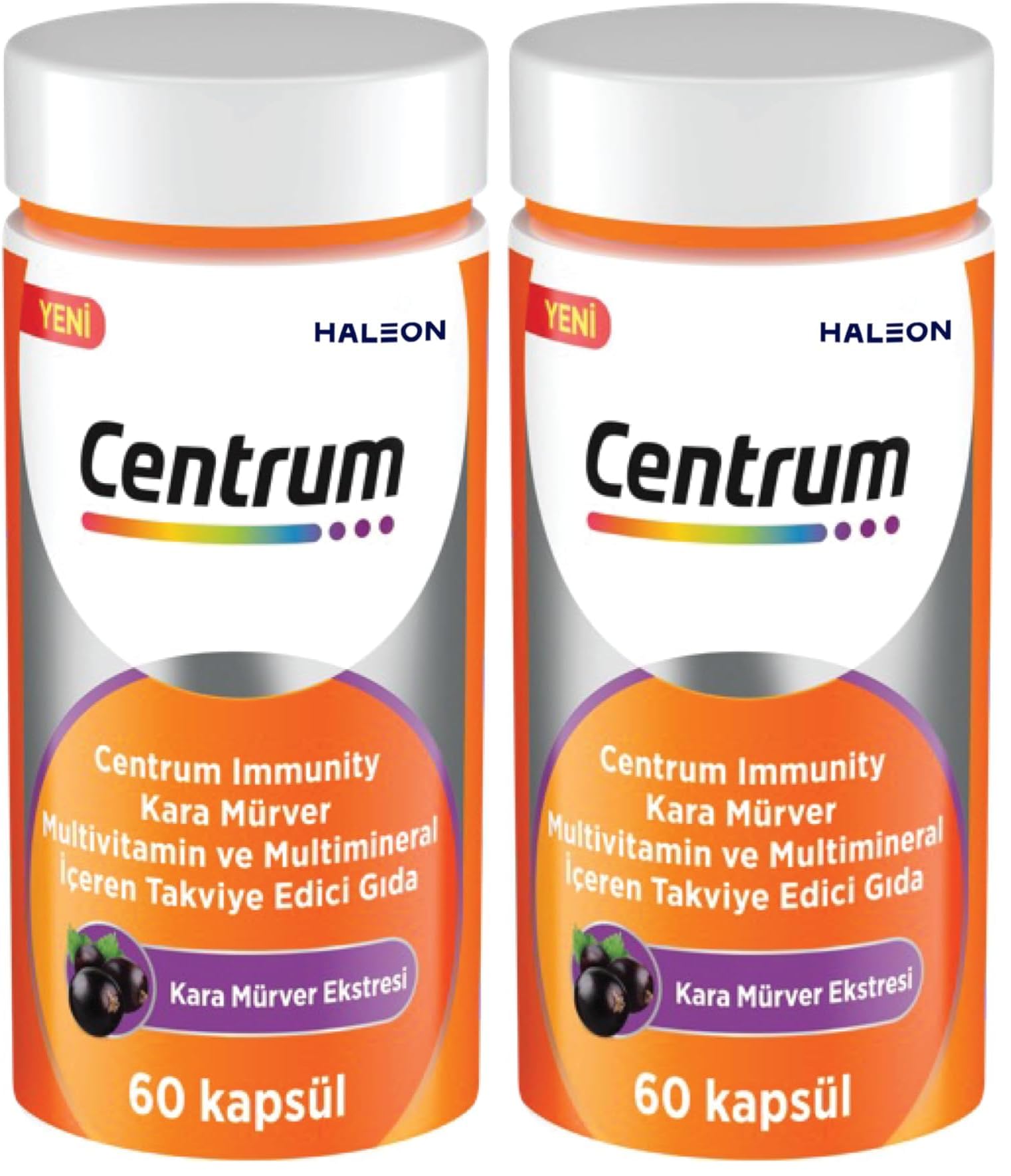 Centrum Immunity Kara Mürver Multivitamin 60 Kapsül (2 paketi)
