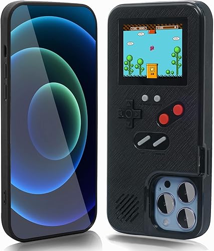 Gameboy - Carcasa para iPhone, diseño retro de 36 juegos clásicos, con pantalla de video a color, a prueba de golpes y arañazos