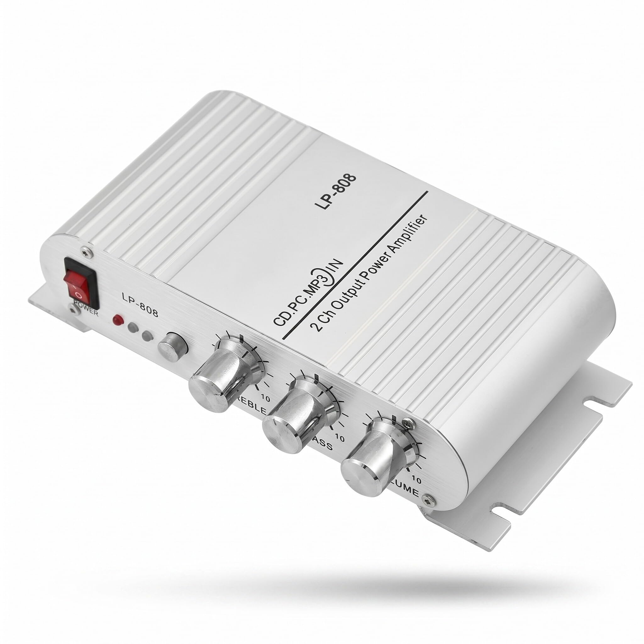 Topiky Audio Verstärker, 20W 2 Kanal HiFi Stereo Bass Endverstärker Digital Amp für Auto Motorrad Heim