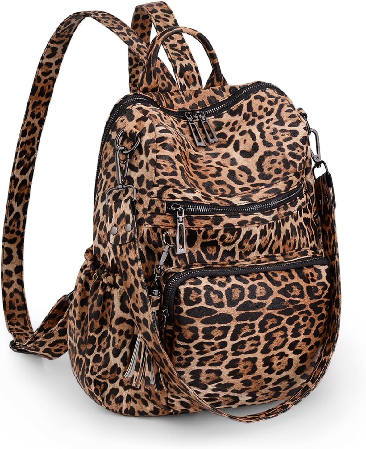 Uromee Travel Backpack Purse for Women Vegan Leather Ladies Fashion Tassel Shoulder Bag Convertible