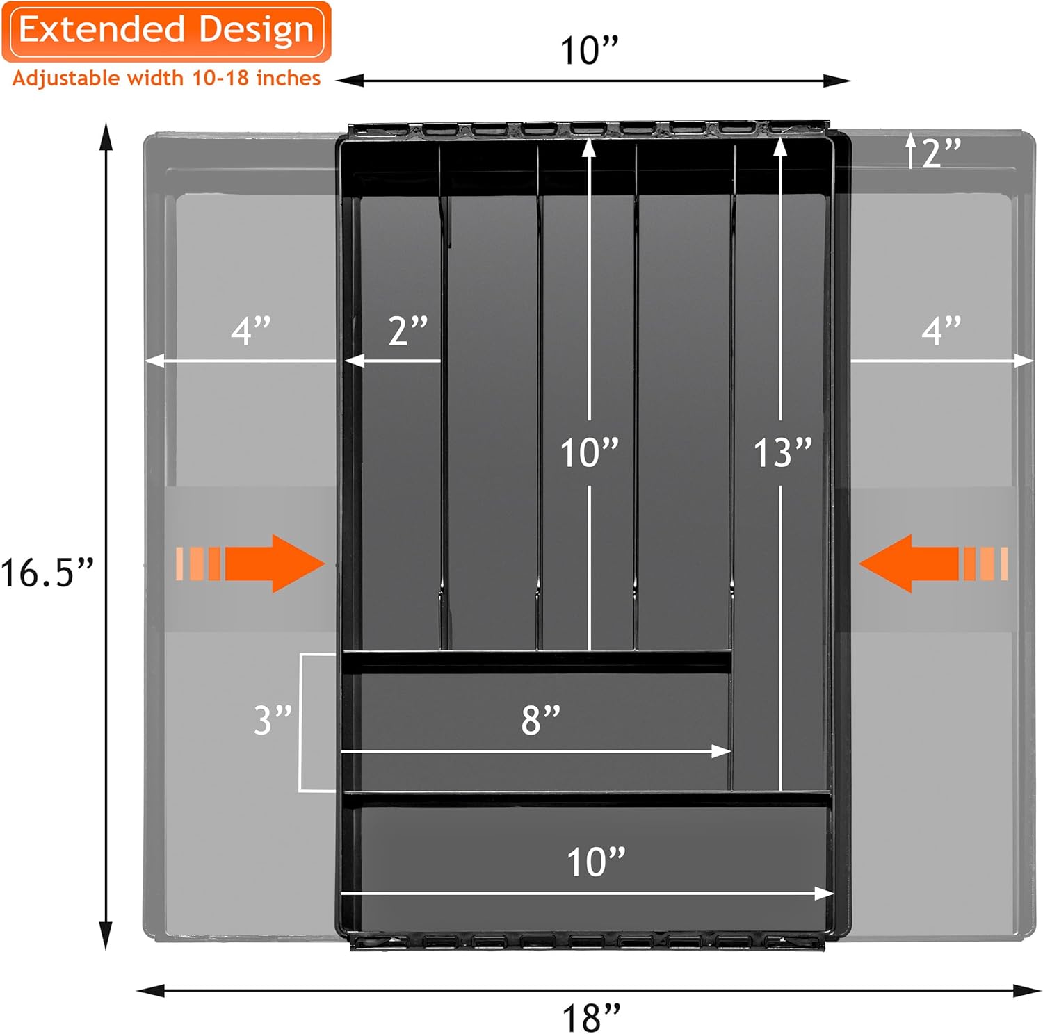 Sorbus Silverware Organizer – Expandable Kitchen Drawer Organizer, Adjustable Utensil Organizer, Cutlery Tray for Forks, Knives, Spoons – Multipurpose Flatware and Kitchen Storage Solution