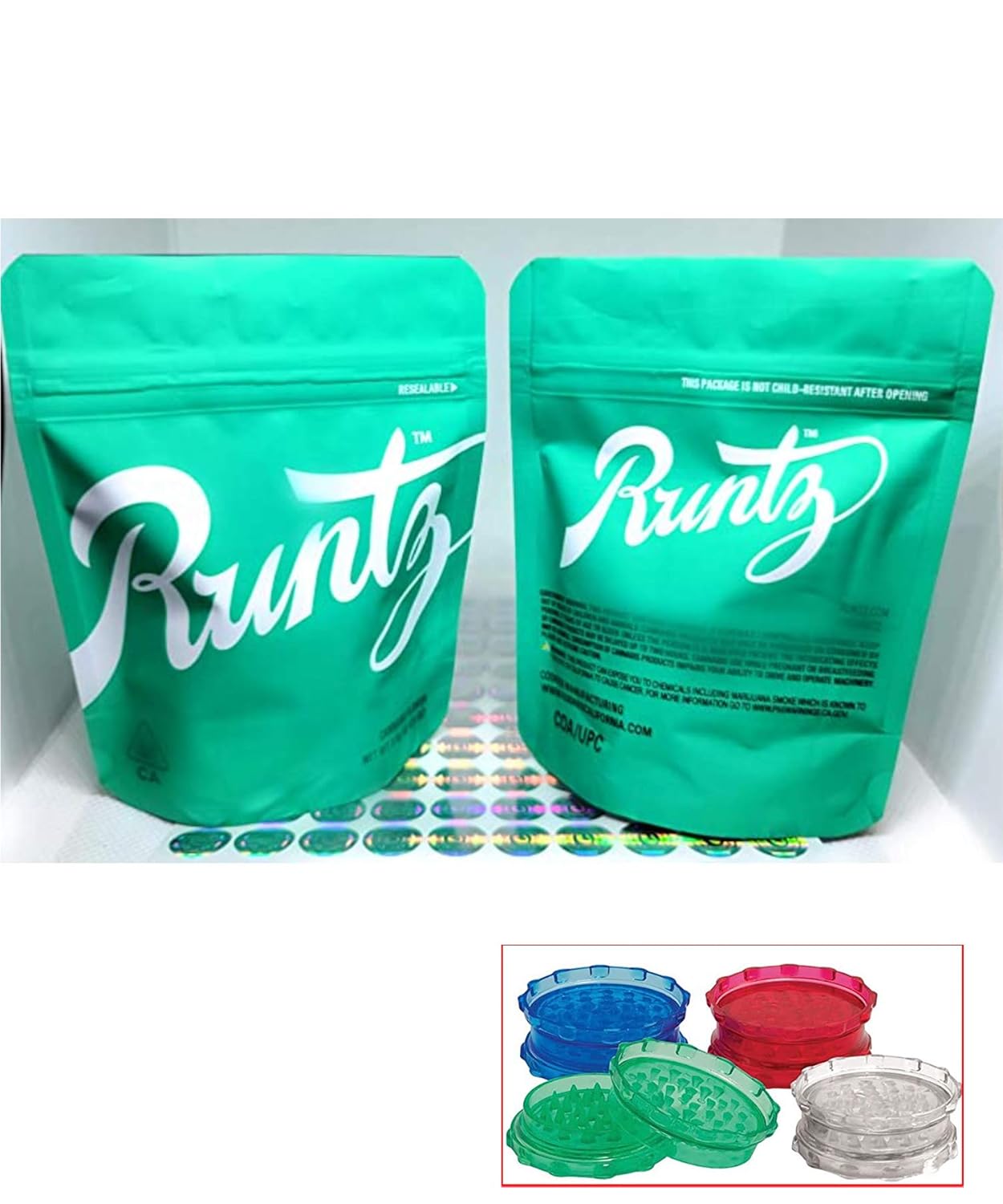Buy Runtz Mylar Foil Resealable Ziplock 3.5 gram Smell Proof Heat seal Runtz Packaging Bags With
