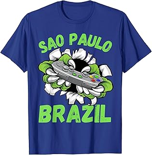 Sao Paulo Brazil Video Gaming Vacation Travel Gamer T-Shirt