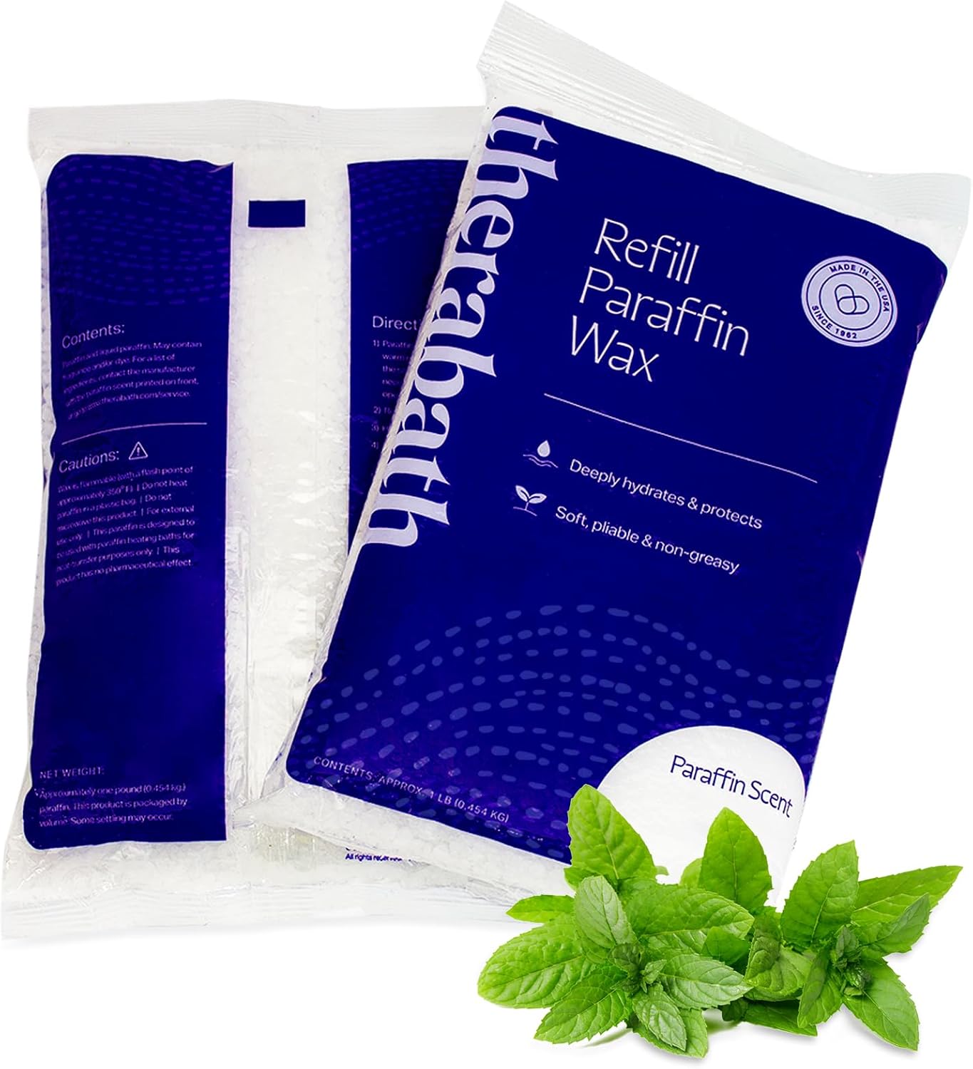 Therabath Paraffin Wax Refill - Thermotherapy - Use to Relieve Arthritis Discomfort, Stiff Muscles, & Dry Skin - for Hands, Feet, Body - Deeply Hydrates & Protects - Made in USA, 12 lb. Wintergreen