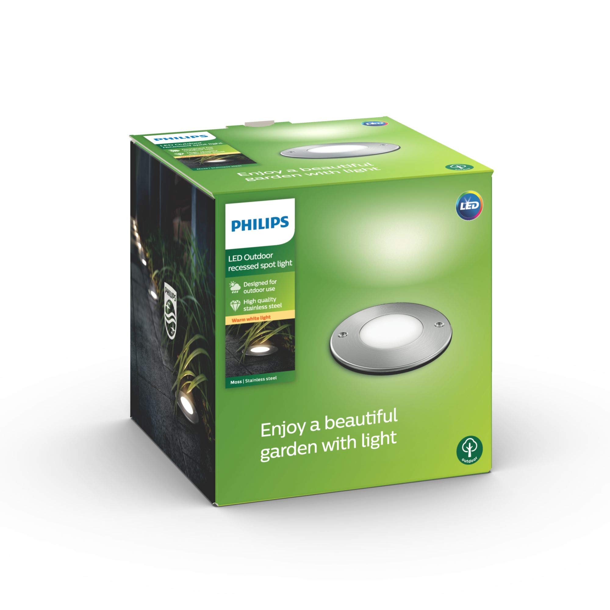 Philips myGarden LED Einbauleuchte Moss, 3W, Grau : Amazon.de 