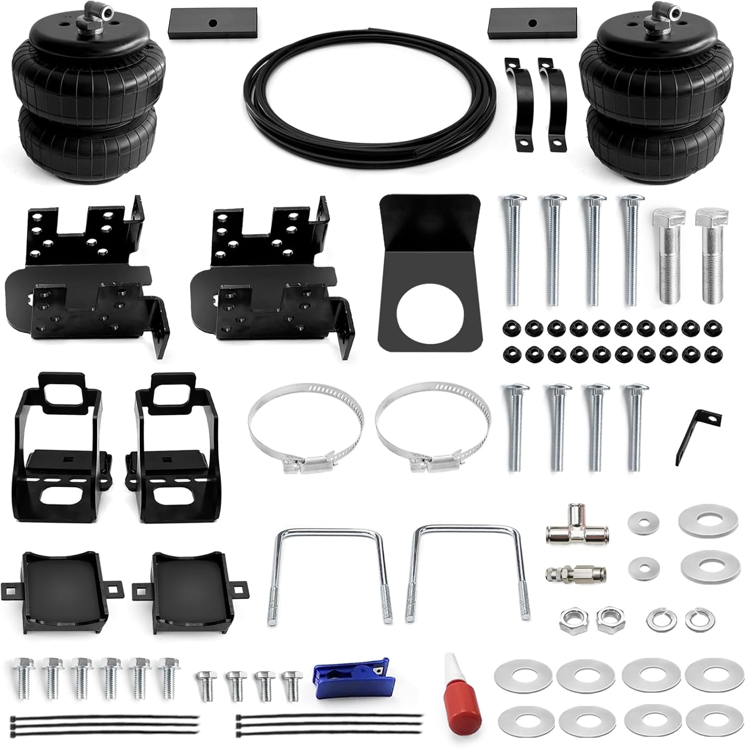 Air Spring Bag Suspension Kit Compatible with 1999-2004 Ford F-250 and F-250 Super Duty Pickups 3/4 ton With 8 Lugs OEM Number Replace firestone 2250, TOW-BB-FO9904 up to 5000 lbs