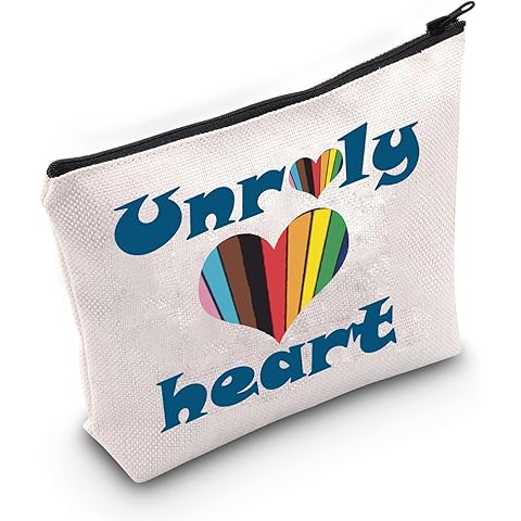 PXTIDY Prom Musical Unruly Heart Cosmetic Bag Musical Lover Zipper Pouch Makeup Bag Prom Musical Fans Gift