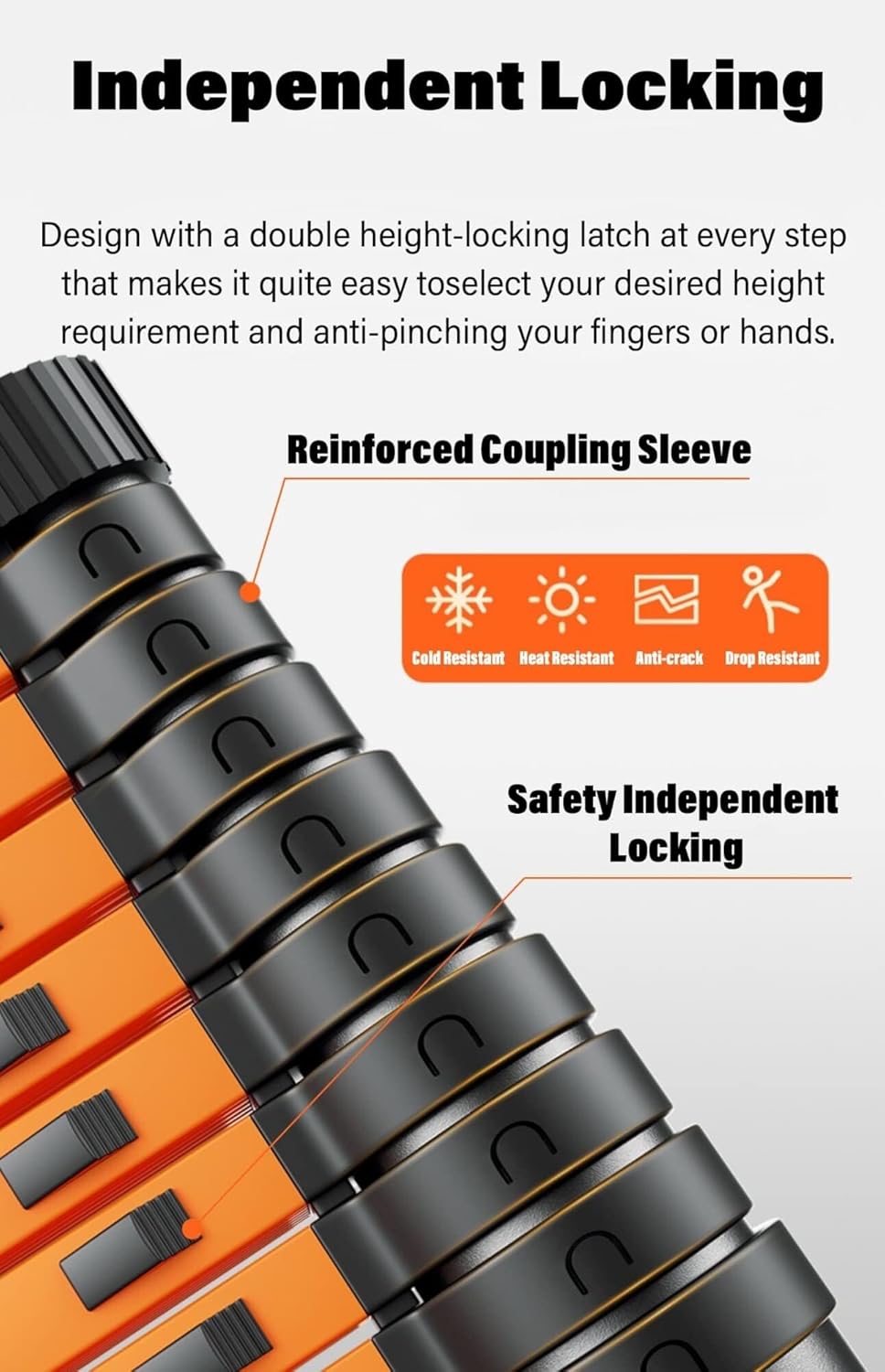 Heavy Duty Telescopic Aluminium Folding Ladder - Extendable for Rooftop RV Attic Home & Outdoor Use High Load Capacity Portable & Space-Saving Design