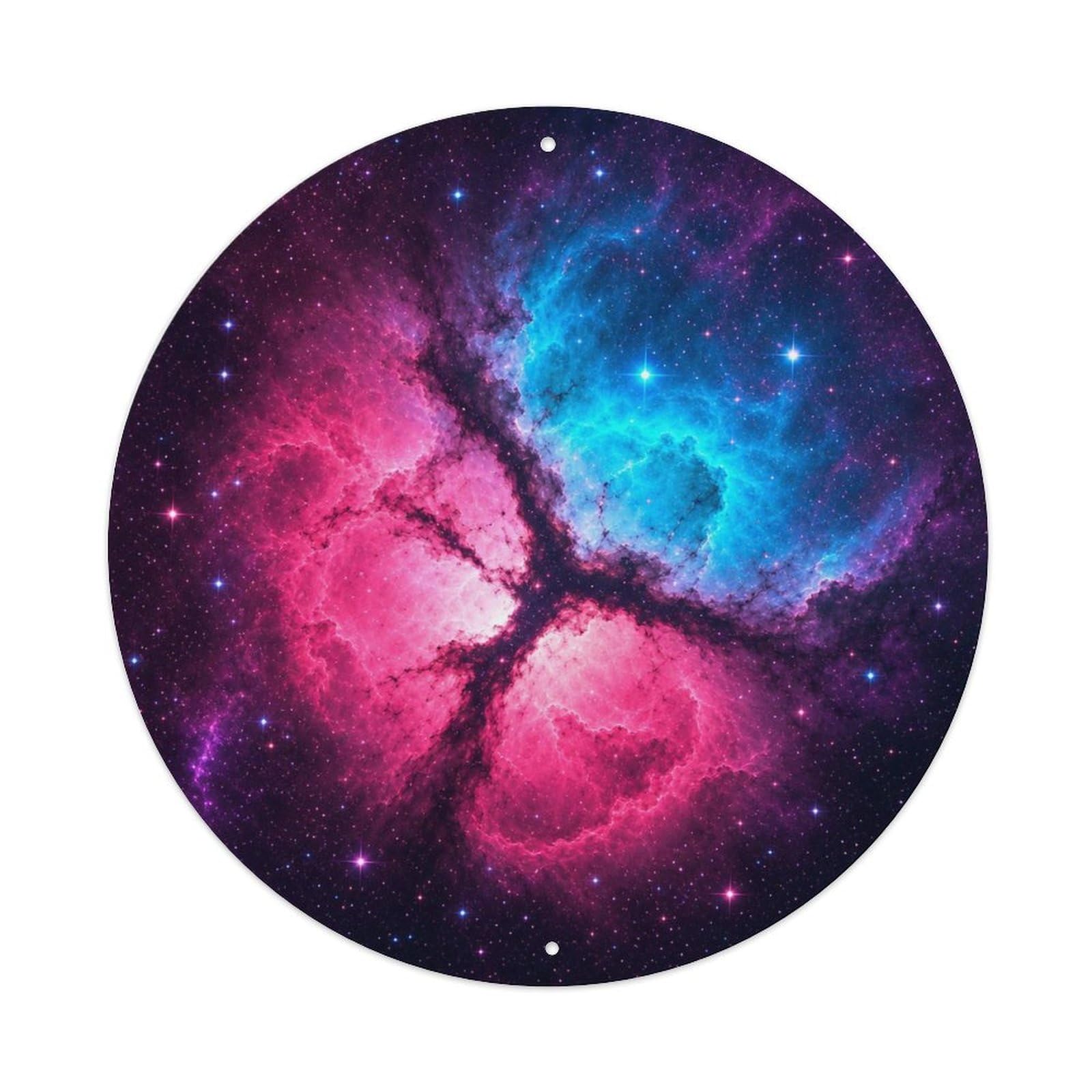 Okngb Style Observatory Trifid Nebula Cosmic Survey Deep Sky Space Metal Tin Sign Plaque Wall Decor For Cafe, Man Cave, Club Bar, Office, Home Garden Round Metal Poster 8X8inch
