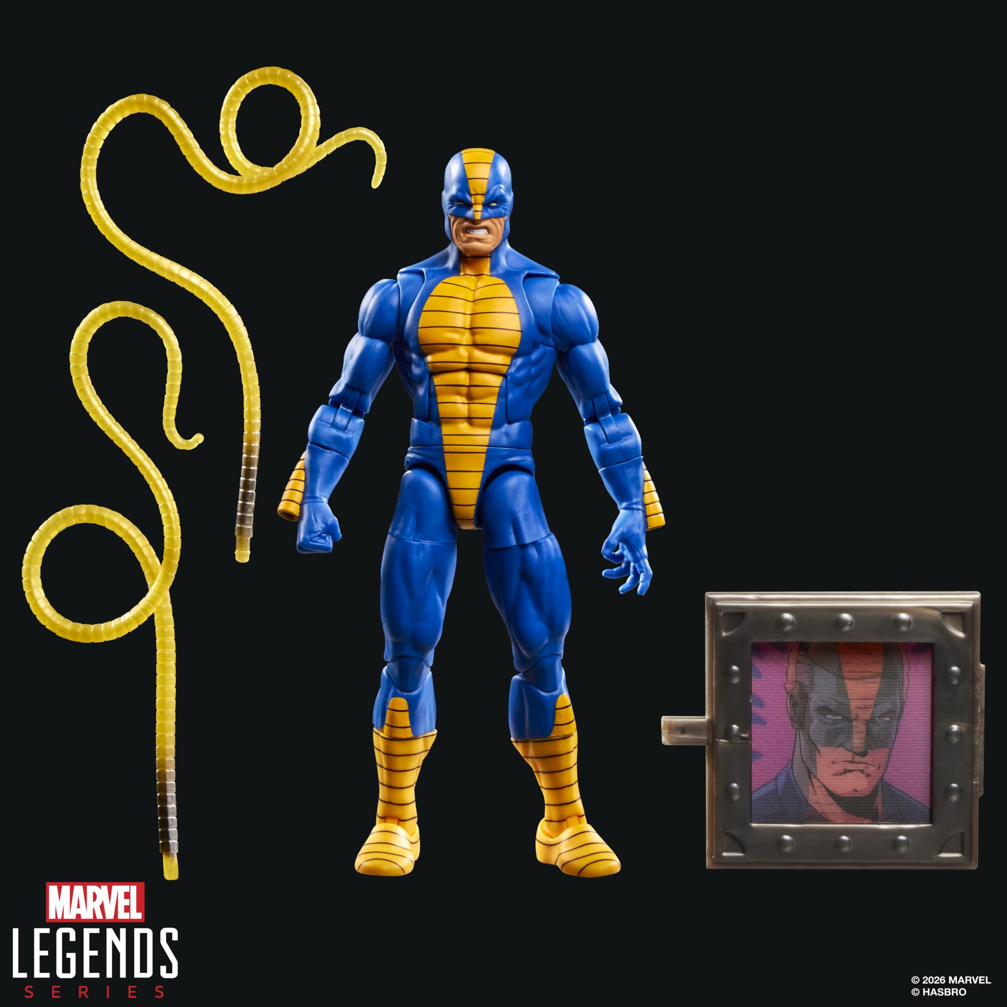 Marvel Legends Series, Secret Wars, Constrictor, Figura Retro Coleccionable de 15 cm con Escudo lenticular, Inspirada en los cómics de Marvel