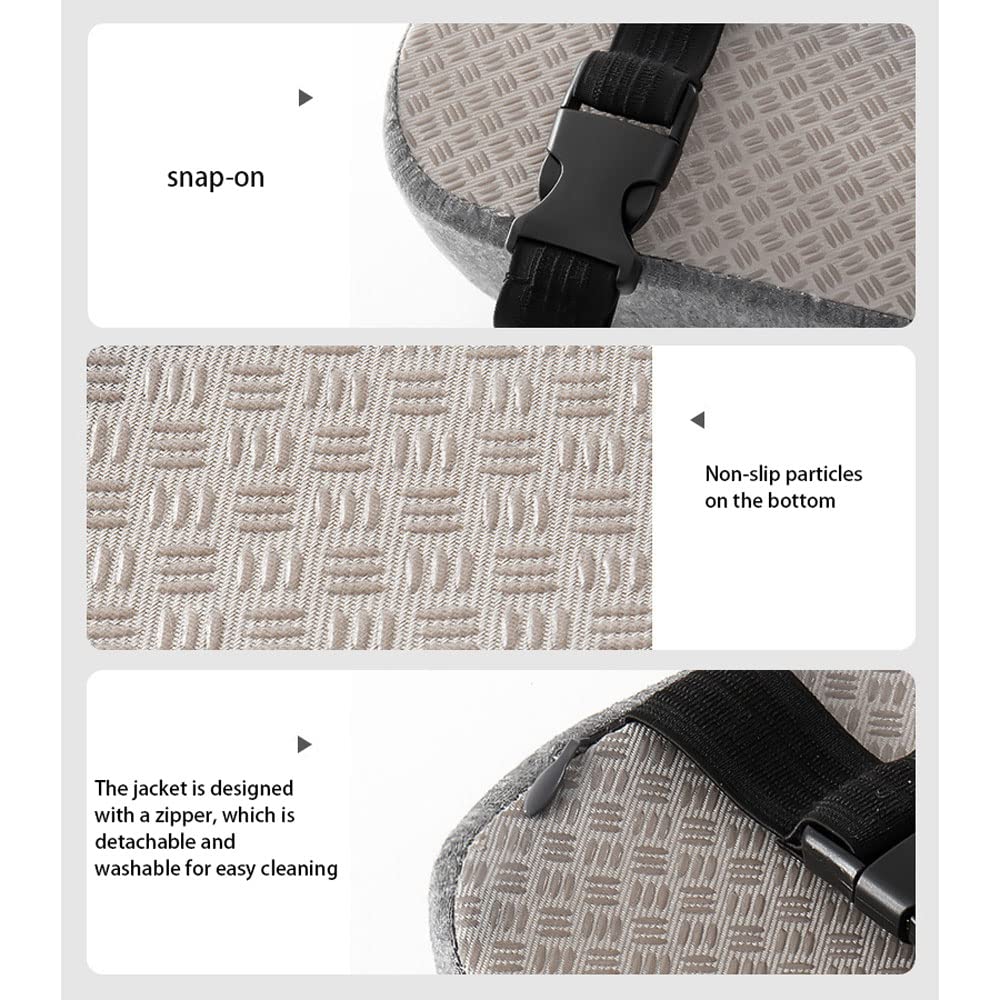 CCXXYGWJ Juego de 2 Cojines ergonómicos para reposabrazos de Espuma viscoelástica para sillas de Oficina, Color Gris, para aliviar la presión de los antebrazos