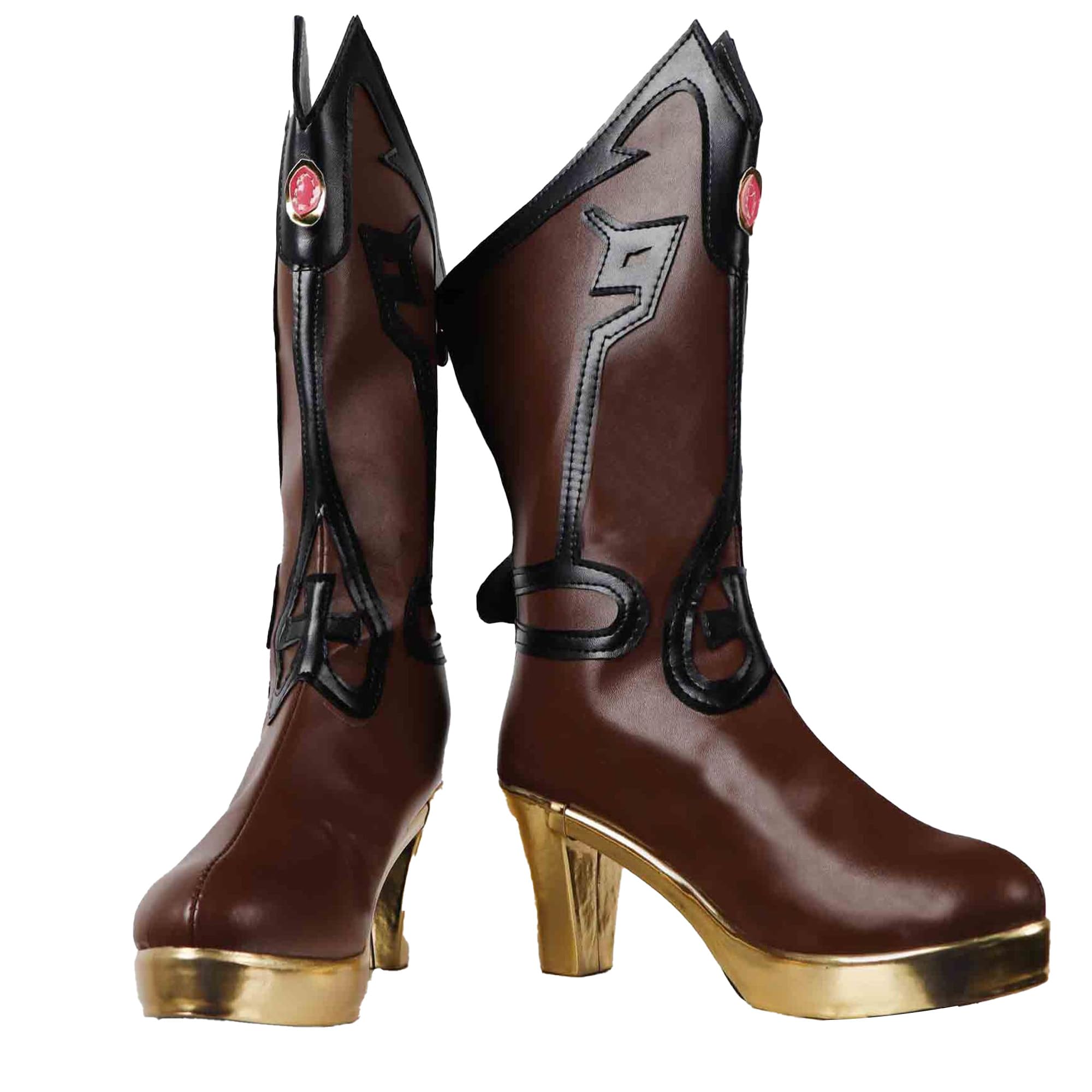 Genshin Impact Fischl Cosplay Shoes for Halloween, Anime and Game Conventions, Boots(42) โ image 1