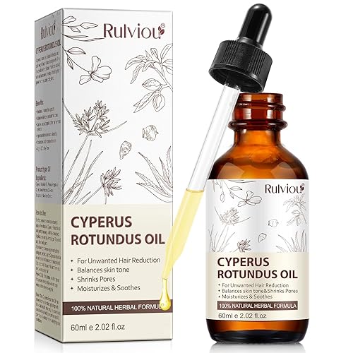 Aceite de Cyperus Rotundus, Aceites Naturales de Cyperus para Depilación, Ciprés Suave y Eficaz para Reducir el Crecimiento del Vello Corporal,