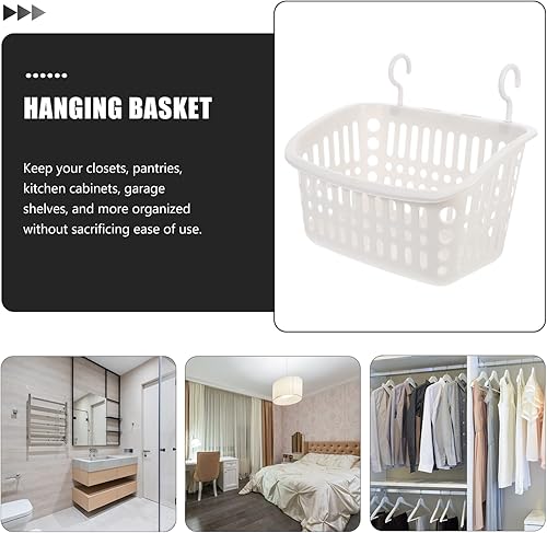 Miniatura 5 de Zerodeko 3 cestas de ducha colgantes de plástico, ducha impermeable con ganchos, cestas de almacenamiento para artículos de baño, cesta organizadora